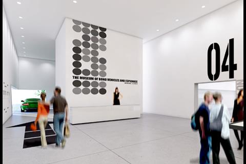 The 14,000 sq ft museum will house the world’s largest collection of vehicles used in the Bond films 
